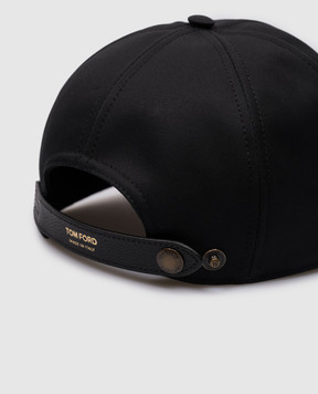 Tom Ford Чорна кепка з вишивкою логотипа TF MH003TCN036G