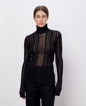 Ann Demeulemeester Чорний гольф Aamu з кашеміром, шовком та вовною альпаки B0013193KN068