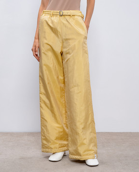 Jil Sander Жовті утеплені штани з шовком J40KA0234J70003