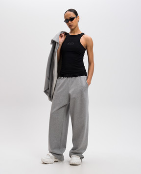 Vetements Чорний топ з принтом логотипа UA66TO600BBw