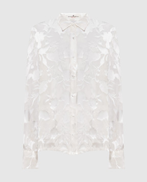 Ermanno Scervino Бежевая блузка с шелком в узор. D462K750YSH