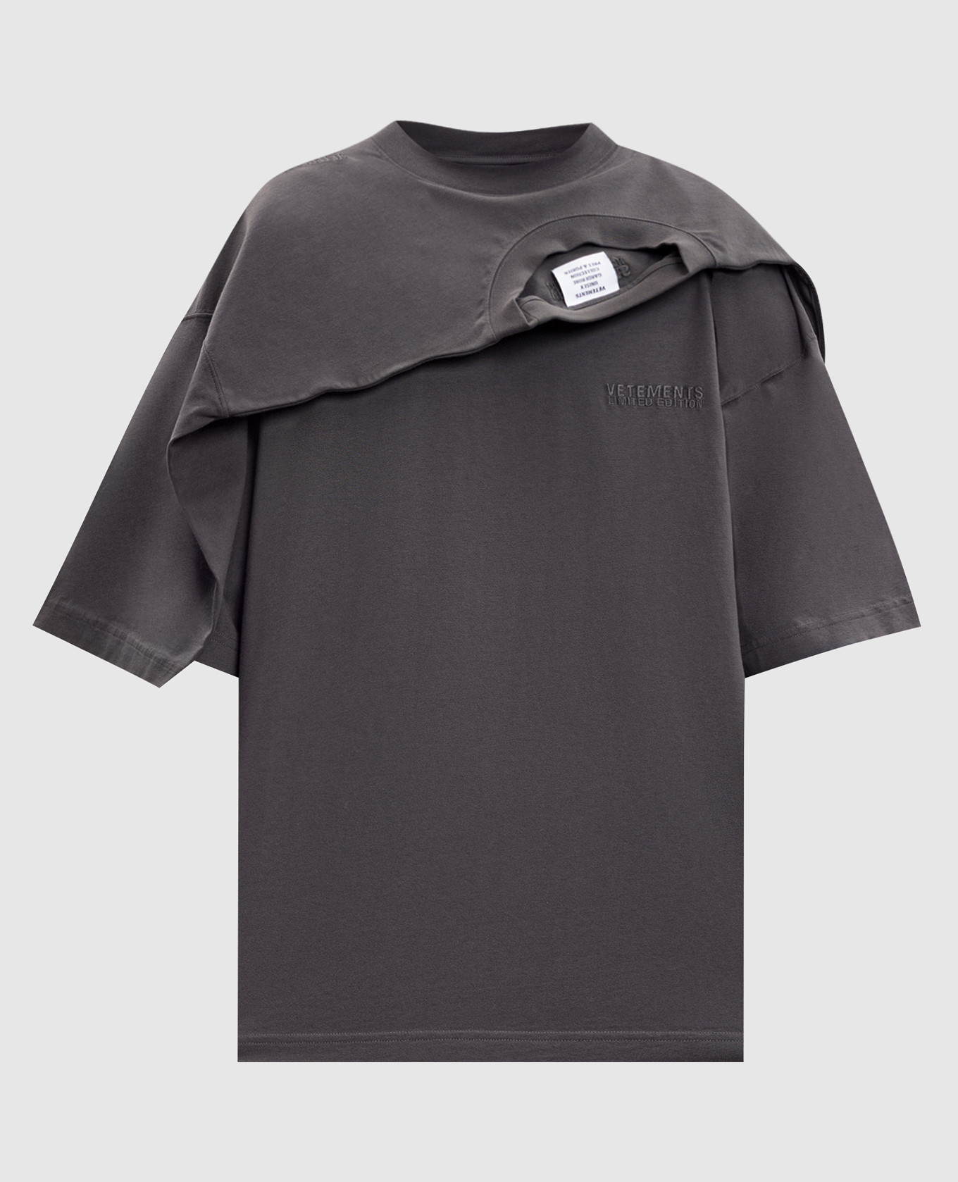 

Серая футболка двойной конструкции, Серый, Футболки