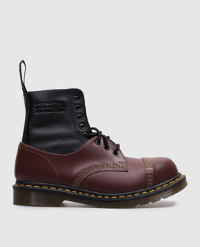 Maison Margiela MM6 Бордові шкіряні черевики MM6 x Dr. Martens 1459 S66WU0125P8029