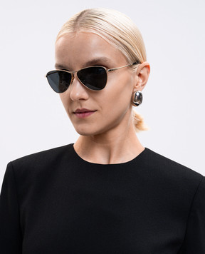 Saint Laurent Золотисті сонцезахисні окуляри 831 VESPER 843055Y9969