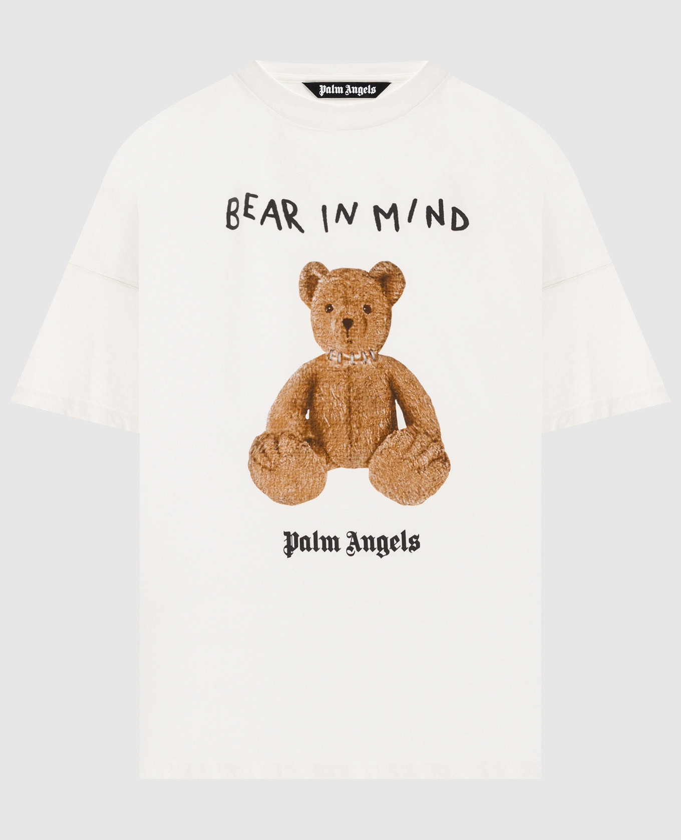 

Бежевая футболка Bear in mind с принтом, Бежевый, Футболки