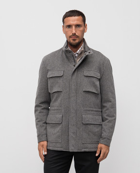 ISAIA Сіра куртка з кашеміру SW729193561