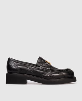 Valentino Чорні шкіряні лофери з емблемою VLogo 7W2S0MC8FGZ