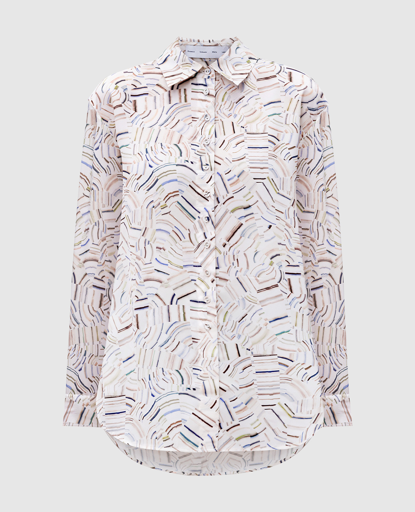 

Белая блуза Eve в принт Рarachute Flou, Белый, Блузы