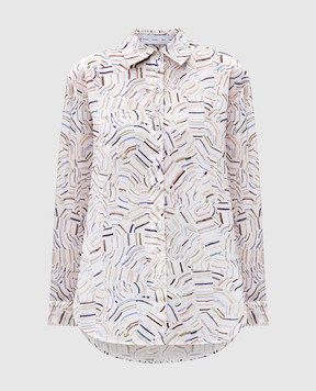 PROENZA SCHOULER Біла блуза Eve в принт Рarachute Flou WL2514559BY315TER