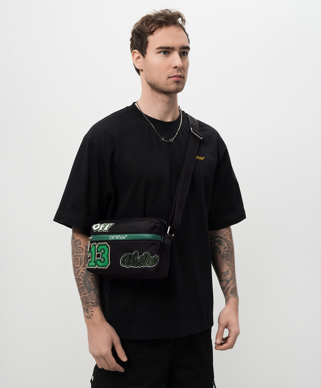 Off-White Чорна сумка з логотипом OMNQ081S25FAB002 зображення 2