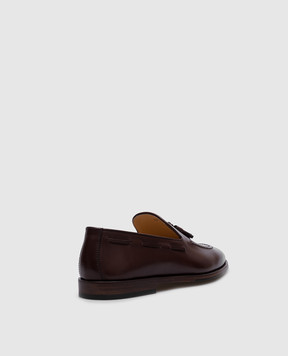 Brunello Cucinelli Коричневі шкіряні лофери з китицями MZUDIPB703