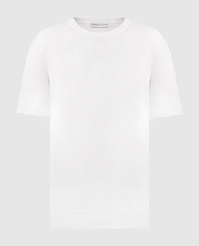 Cashmere&Whiskey Біла футболка з шовком та кашеміром FS03