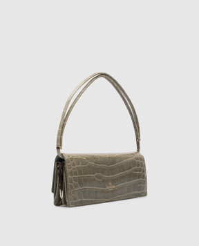 Valentino Зелений клатч за шкіри крокодила BWB00178