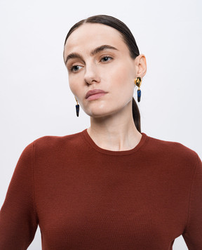 House of Fou Сережки Waka з позолотою з намистинами LAKESMALLTWIG