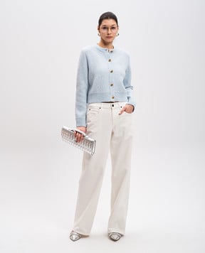 Bottega Veneta Блакитний кардиган з вовною 812469V4WQ0