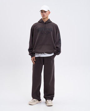 Vetements Коричневые спортивные брюки с принтом UCF76SP450C