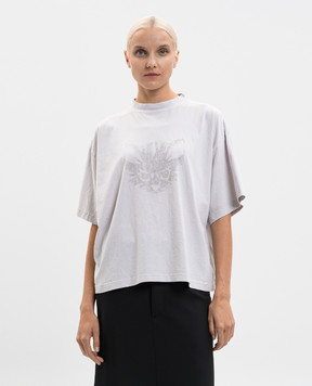 Balenciaga Сіра футболка Kittycat 850989TTVC4