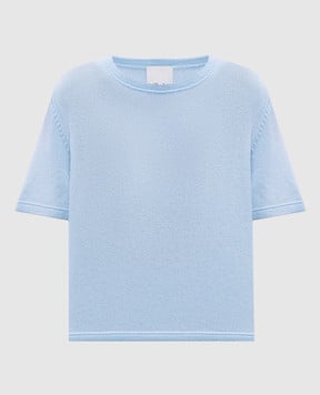 Allude Голубой топ из шерсти и кашемира 25217703