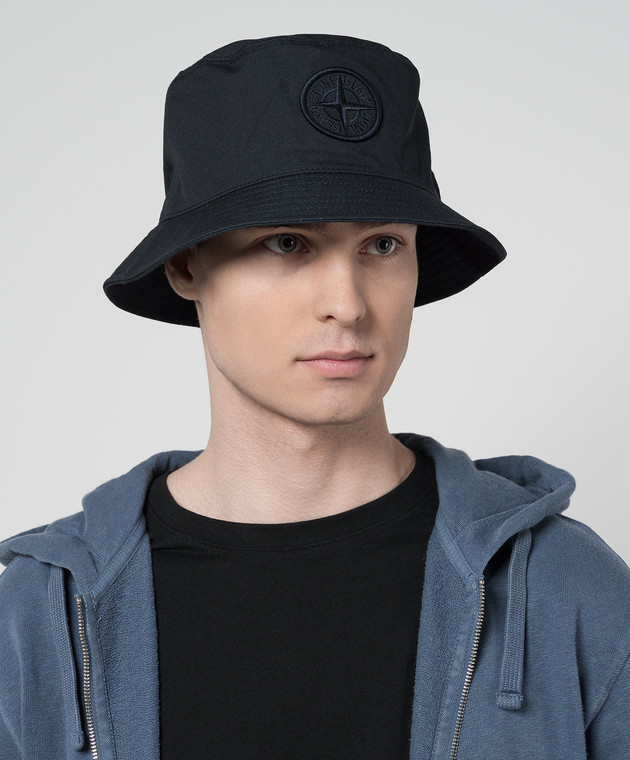 Stone Island Синяя панама с логотипом 801599461 изображение 2