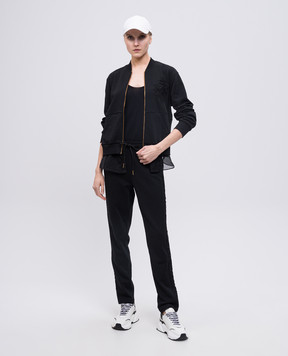Twinset Черный топ с логотипом 251TF3011