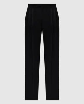 Jacob Lee Черные брюки из шерсти MWP011AW24GB