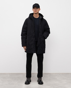 Stone Island Чорний пуховик з логотипом K2S157100008S0026