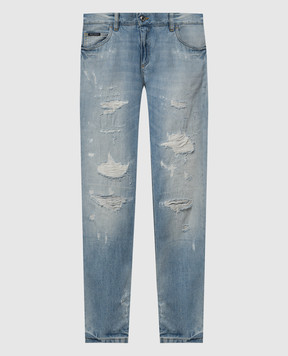 Dolce&Gabbana Блакитні джинси з проріхами GYJCCDG8AP1