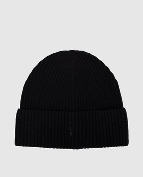Trussardi Черная шапка из шерсти с эмблемой E601C000001NXHK01K99