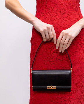 Dolce&Gabbana Черный кожаный клатч Marlene BB7756A3G19