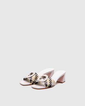 Santoni Кожаные шлепанцы с плетением WHNA71650HA2TKHK