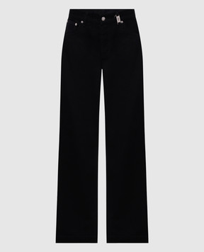 Alexander McQueen Чорні джинси з патчем логотипа 809766QYAAC