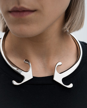 Off-White Серебряное колье в виде логотипа Arrow OWOB13AF24MET001