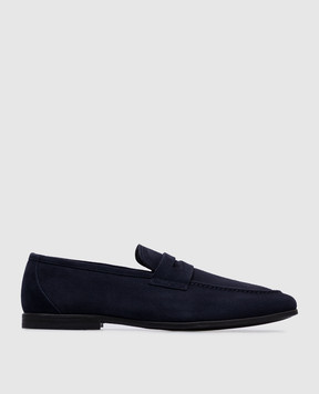 Canali Синие замшевые лоферы RB01107661210