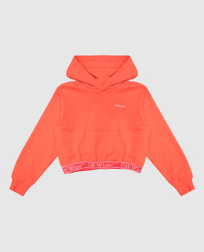 Off-White Дитяче помаранчеве худі з логотипом OGBB005S25FLE001
