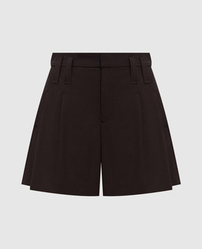 Brunello Cucinelli Коричневые шорты с шерстью M0W07P8953