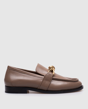 Bottega Veneta Коричневі шкіряні лофери Astaire 796697V5DZ0