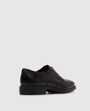 Santoni Черные кожаные броги MGEG19033NEAXNTG