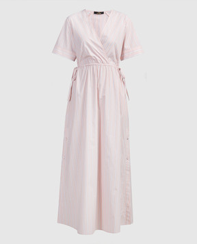 Twin Set Actitude Розовое платье в полоску 241AP2313