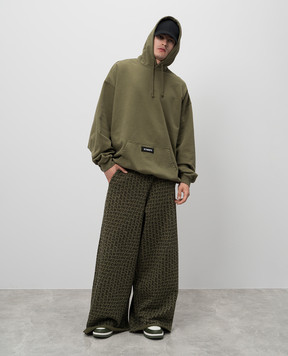 Vetements Зелені спортивні штани у візерунок логотипа UA65SP150K