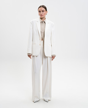 Victoria Beckham Белый жакет с шерстью 1325WJK006441B