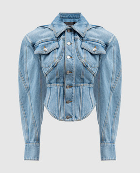 Thierry Mugler Блакитна джинсова куртка Veste 24S6VE0401211
