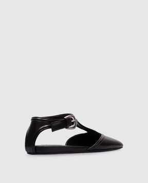 Jil Sander Черные кожаные сандалии Mary Jane J16WP0131P8226