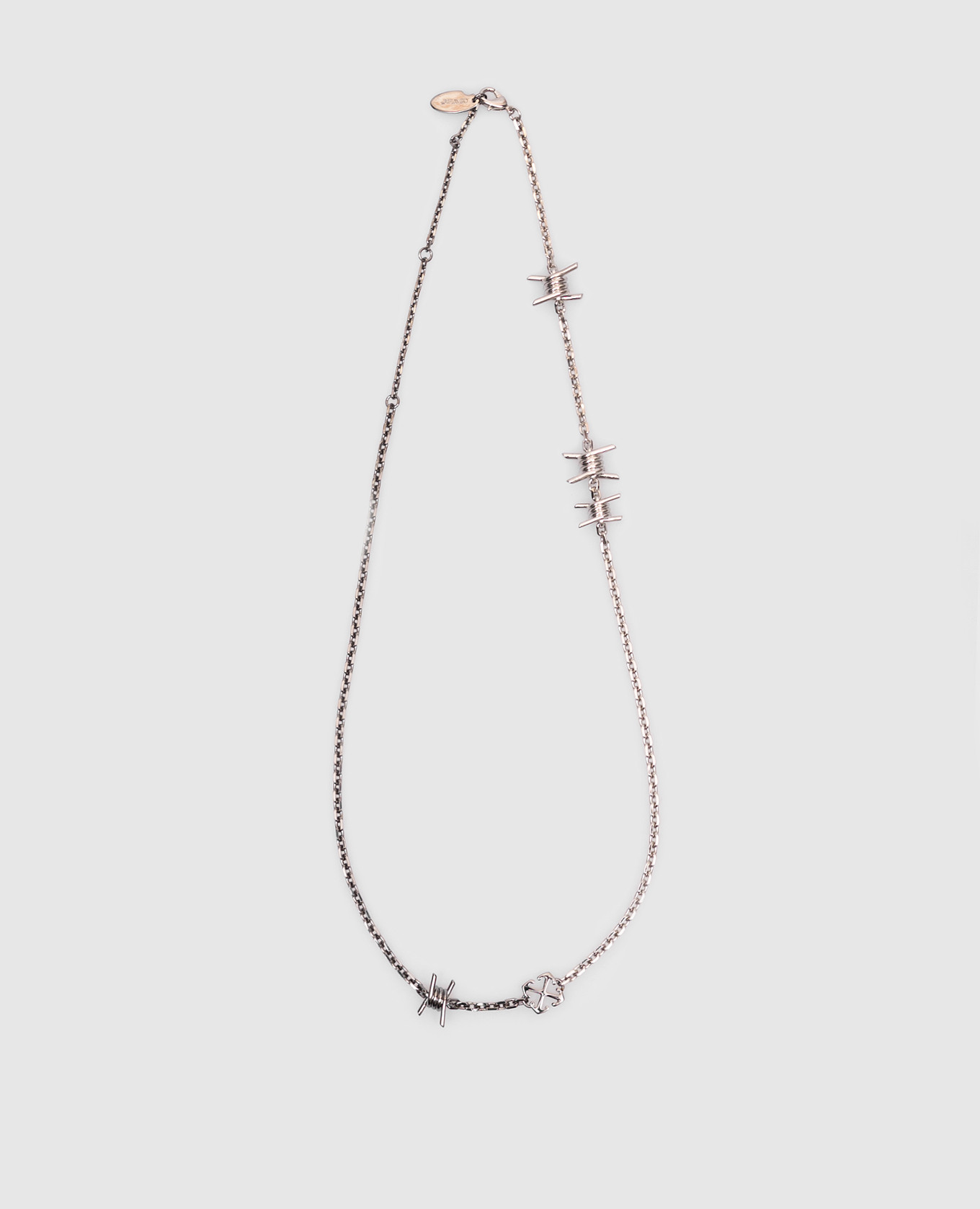 

Серебристая цепочка Barbed Wire, Серебристый, Ожерелья