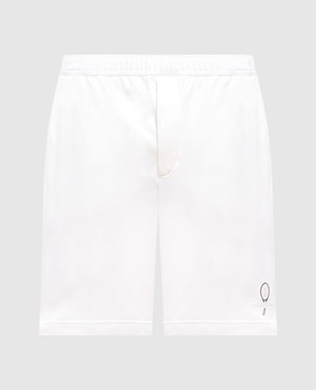 Brunello Cucinelli Белые шорты с вышивкой логотипа ML8243388T