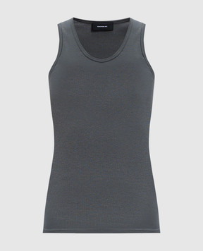 WARDROBE.NYC Сірий топ в рубчик W1016R04