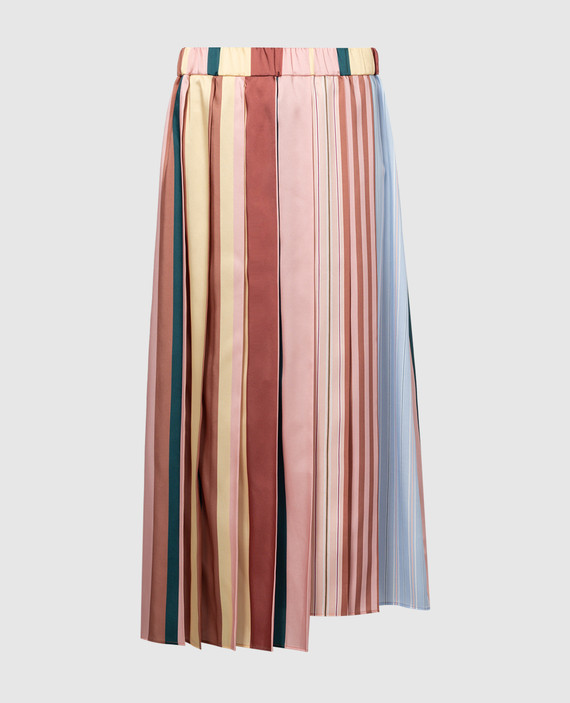 Pleated skirt Fagus in a stripe