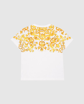 Dolce&Gabbana Детская футболка с принтом Майолика с логотипом L5JTNKII7DS812+