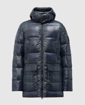 Save the duck Синяя куртка в клетку с логотипом D40292MLARS
