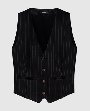 WARDROBE.NYC Черный жилет из шерсти в полоску W1055F24PS