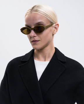 Saint Laurent Сонцезахисні окуляри 567 кольору хакі 714794Y9956